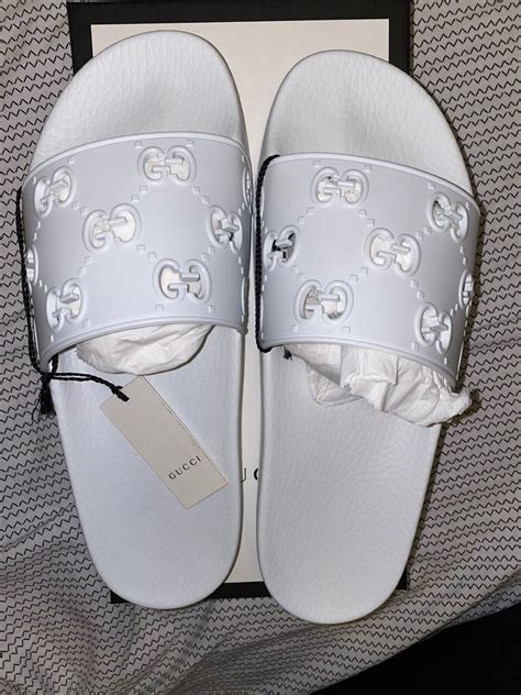 white gucci slides women's|Gucci women's slides clearance sale.